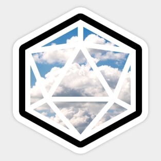 D20 Decal Badge - Clouds Sticker